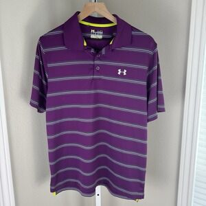 Under Armour Catalyst Loose Fit Heatgear Polo Shirt Purple‎ Men's Medium M